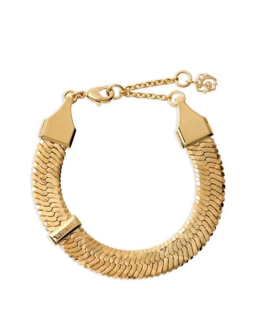 Burberry Metallic Engraved Check Bracelet