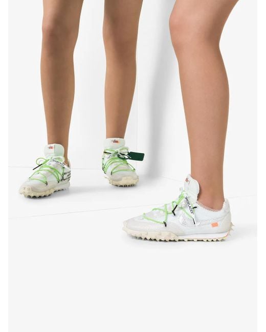 NIKE X OFF-WHITE White Waffle Racer Sp "Electric" Sneakers