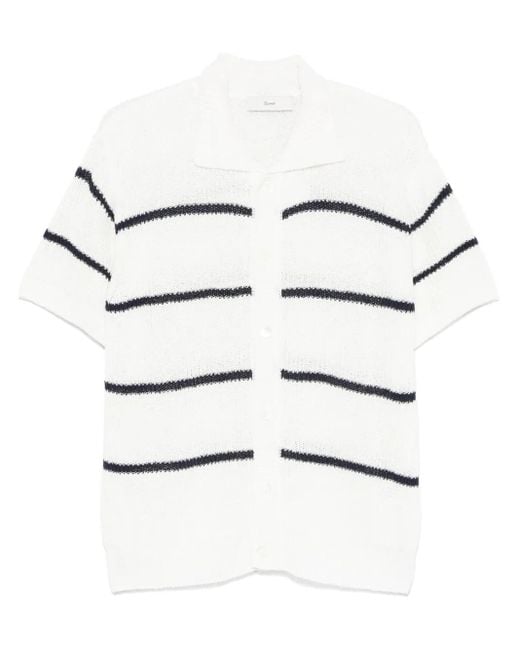DUNST White Striped Shirt for men