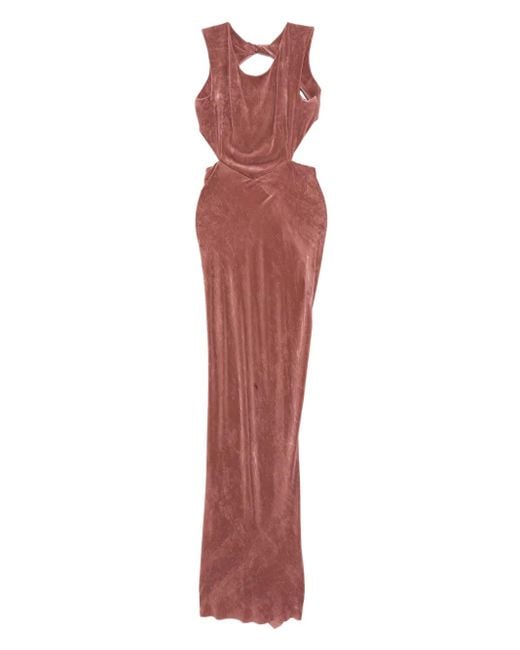 Rick Owens Red Open-Back Gown
