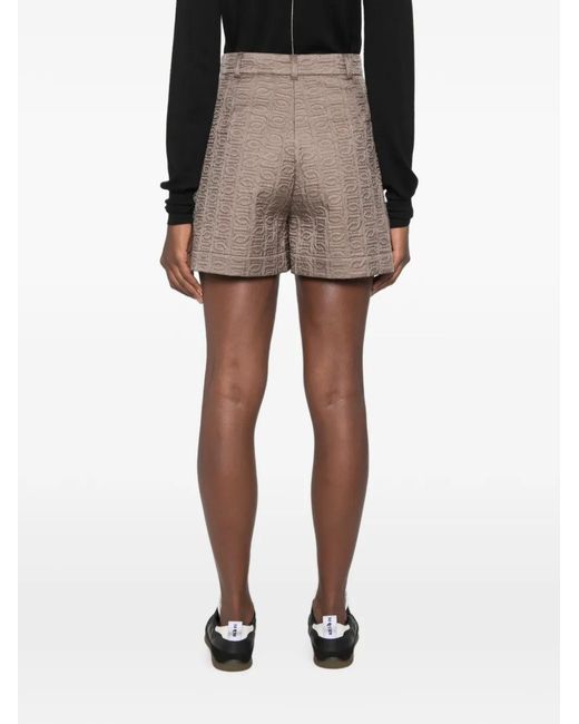 Moncler Green Quilted Logo-Embroidered Shorts