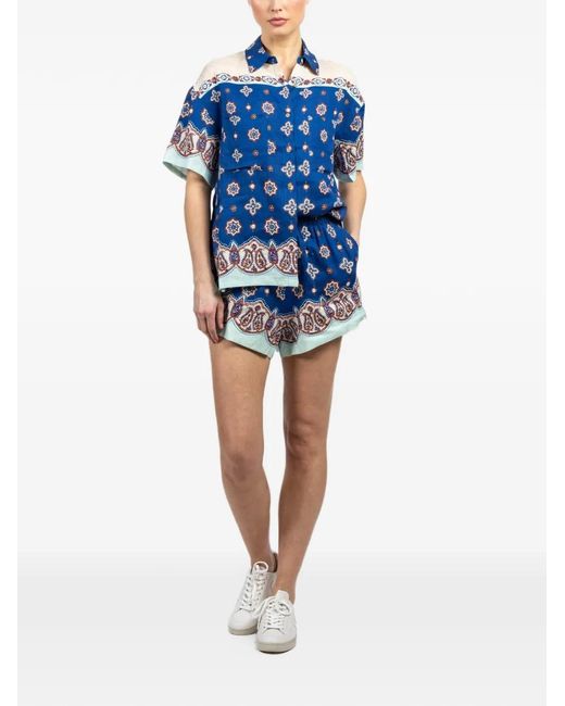BOTEH Blue Patterned Shirt