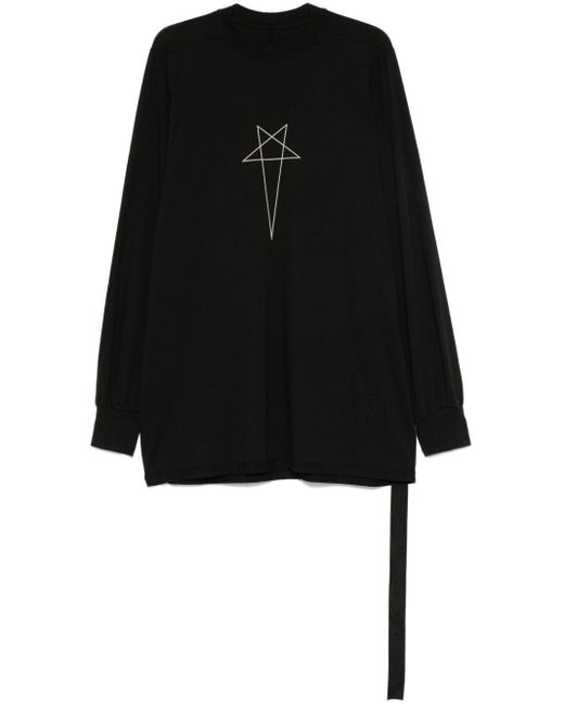 Rick Owens Black Jumbo Pentagram T-shirt for men