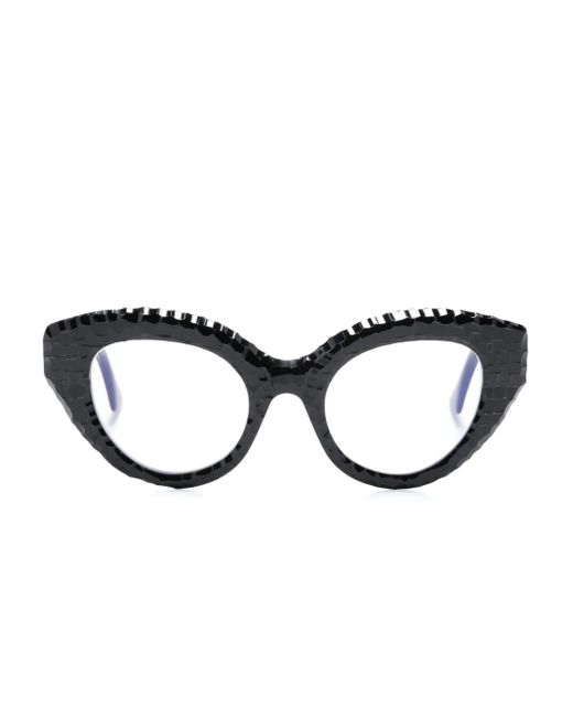 Kuboraum Black Maskek Cat-Eye-Brille
