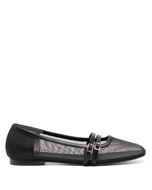 Gia Borghini Black Felice Mesh Ballerina Shoes