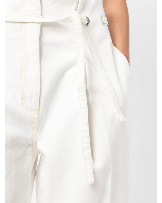 3.1 Phillip Lim White Pleat-Detail Straight-Leg Trousers
