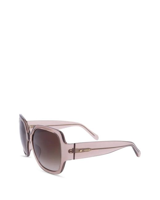 Fossil Pink Oversized-Frame Sunglasses