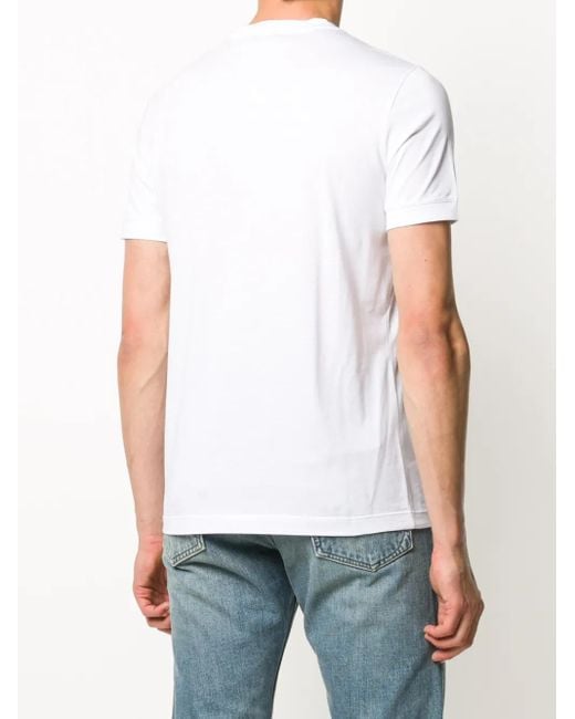 Giorgio Armani White Borgonuovo 11 Cotton Jersey T-Shirt Clothing for men