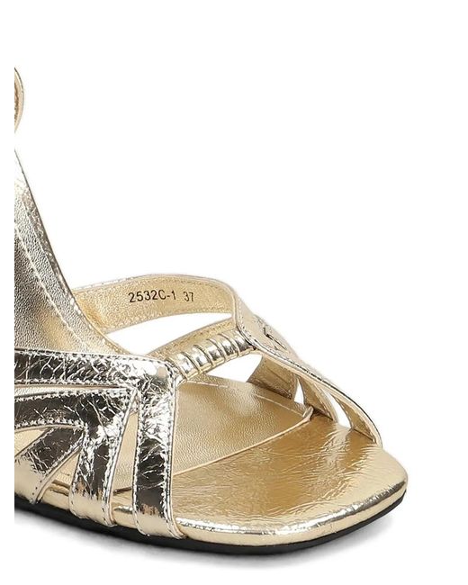 GOLD&ROUGE White Ama Crinkled-Effect Sandals