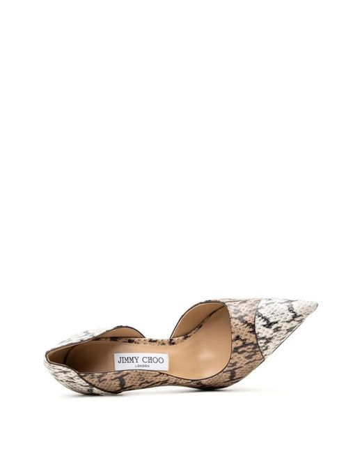 Jimmy Choo Metallic Brigitte Snake-Effect Pumps