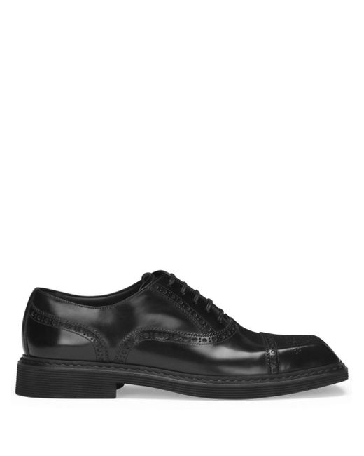 Zapatos derby con puntera cuadrada Dolce & Gabbana de hombre de color Black