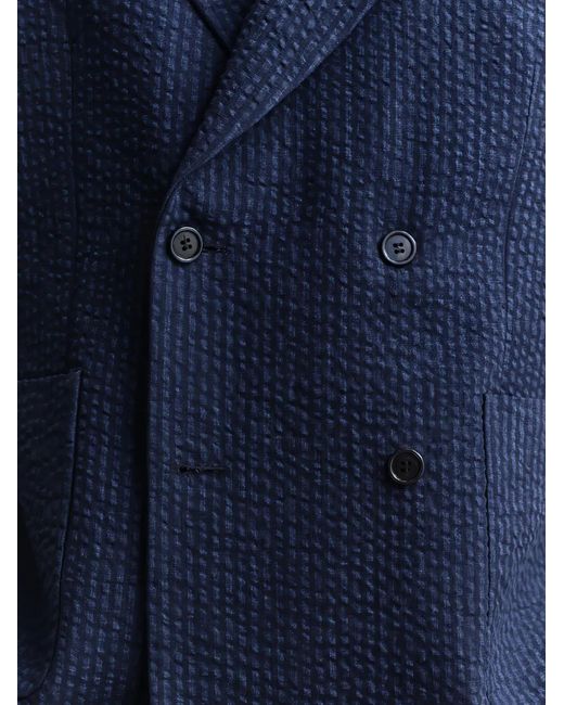 Gant Blue Double-Breasted Blazer for men