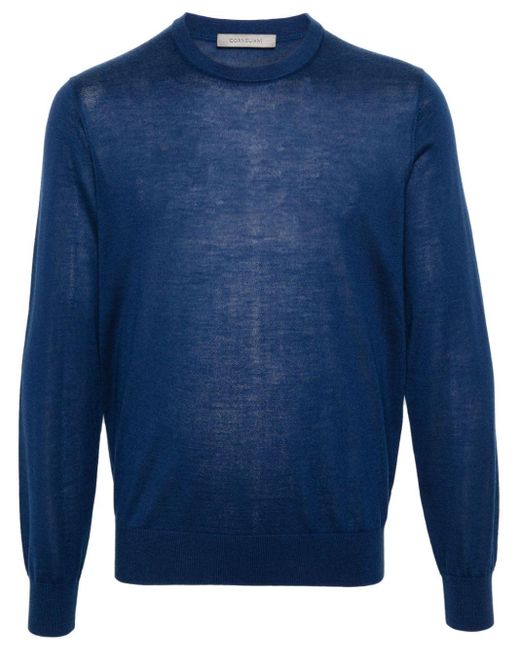 Corneliani Fein gestrickter Pullover in Blue für Herren