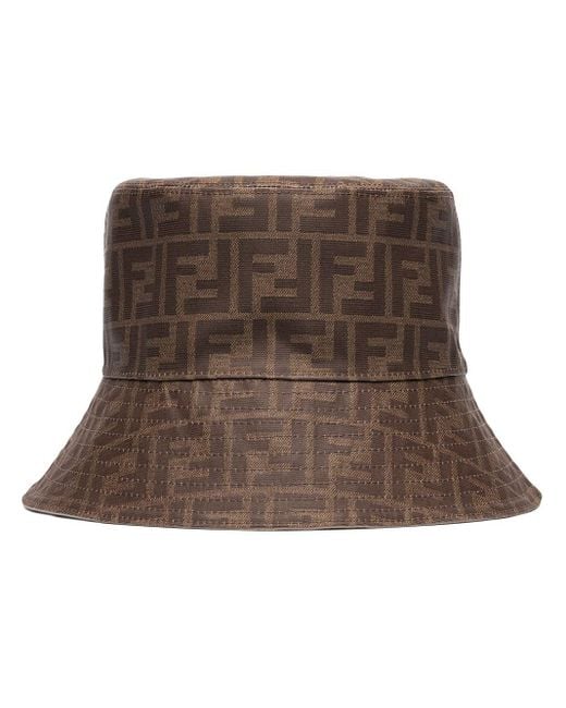 Fendi Reversible Ff Bucket Hat in Brown for Men | Lyst
