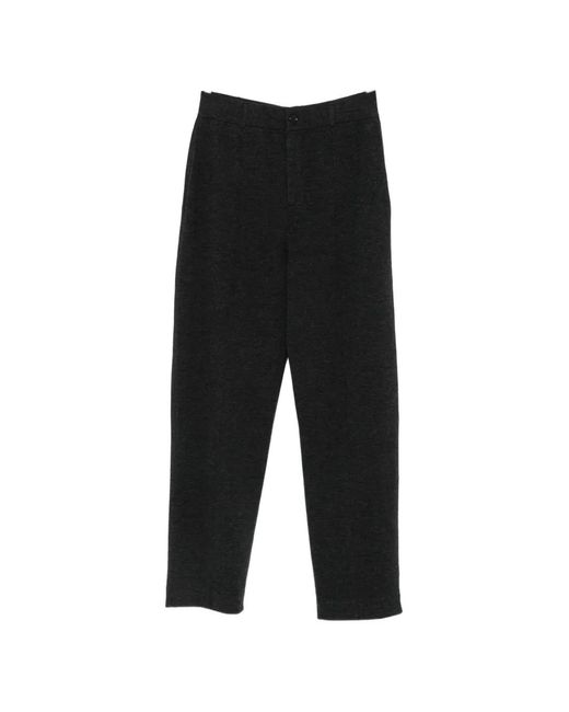 Bompard Black Milano Belt-Loops Trousers for men