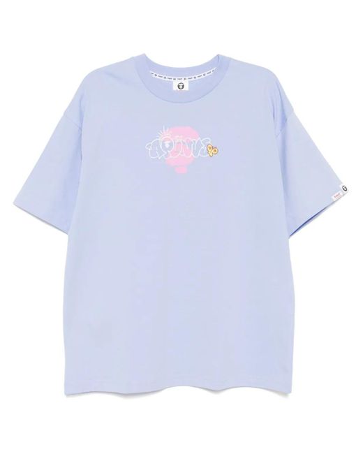 Aape By A Bathing Ape ロゴ Tシャツ Blue