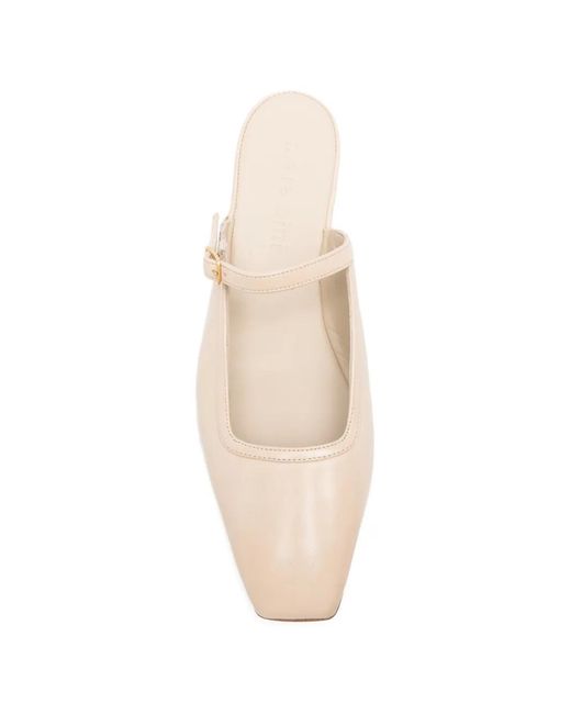 Mara Bini White Strap Mules
