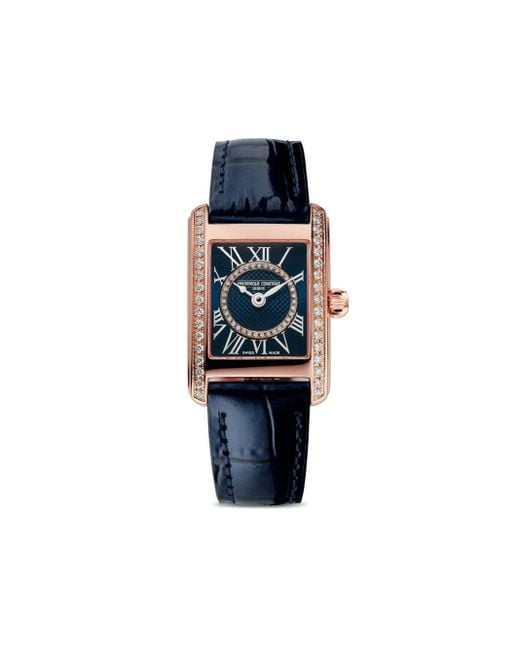 Frederique Constant Classic Carrée Dames 23mm Horloge in het Blue