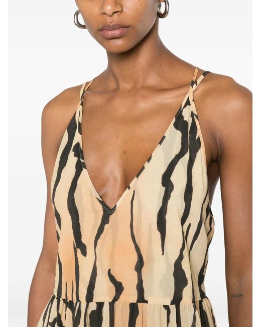 Nanushka Metallic Fyana Animal-Print Maxi Dress