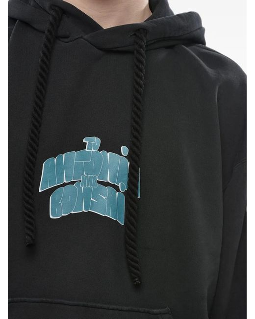 Bonsai Black Antonia Logo-Print Hoodie for men