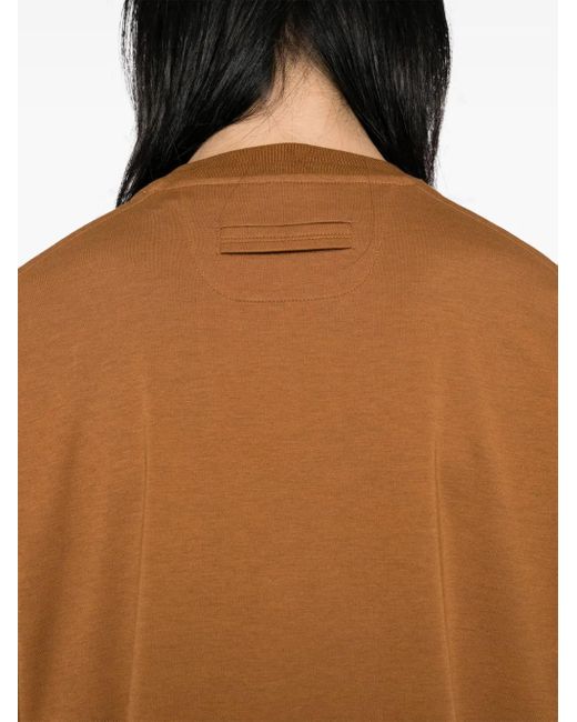 Zegna Brown Crew-Neck T-Shirt for men