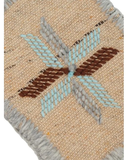 Chamula White Embroidered Messenger Bag for men