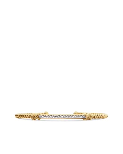 David Yurman White 18Kt Petite Helena Cablespira Station Diamond Bracelet (3Mm)
