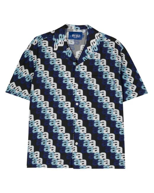 AWAKE NY Blue Logo-print Tm Shirt for men