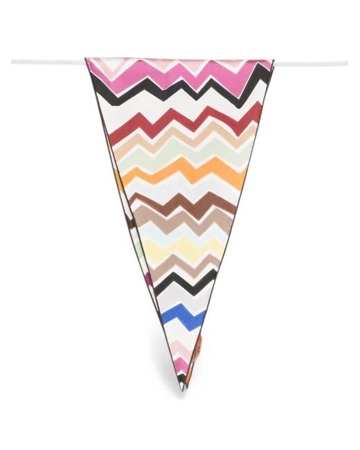 Missoni Pink Zig-Zag-Print Scarf