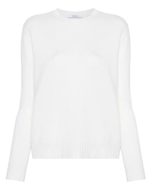 Max Mara White Pure Cashmere Clothing Sweaters