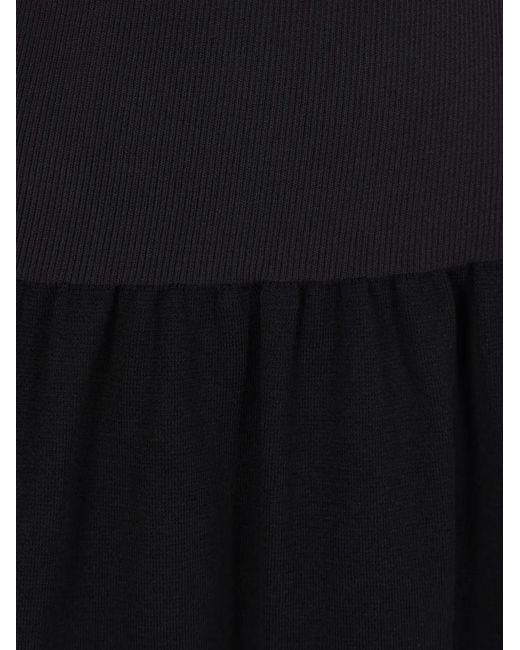 CFCL Black Ac Milan Draped Maxi Dress