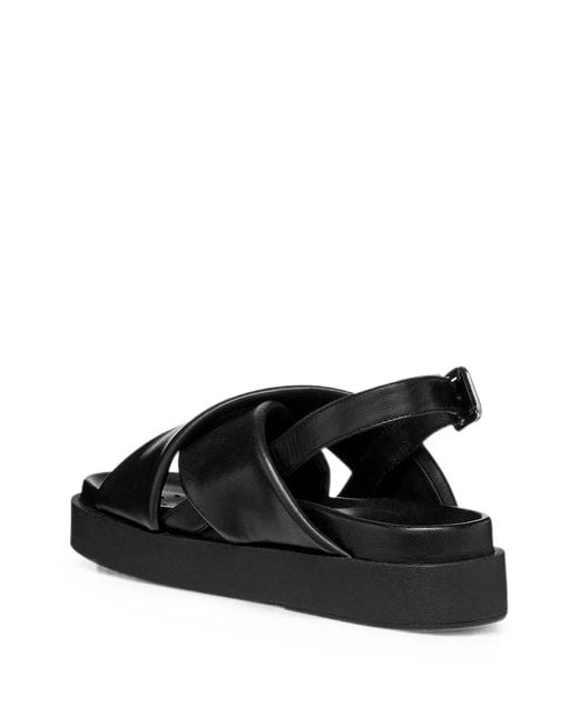 Geox Black Adelash H Crossover Slingback Sandals
