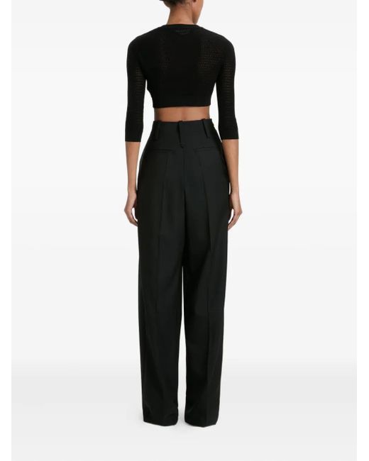 Victoria Beckham クロップドスリーブ カーディガン Black