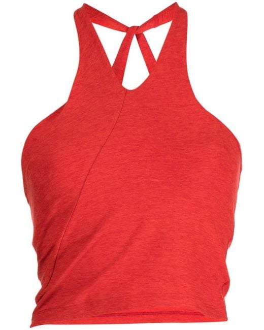 Beyond Yoga Red Spacedye Racerback Cropped Tank Top