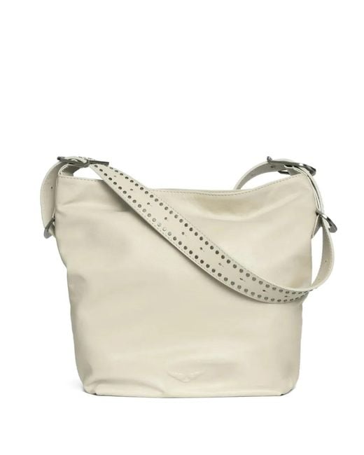 Zadig & Voltaire Natural Sac Cabas Jane À Détails De Clous