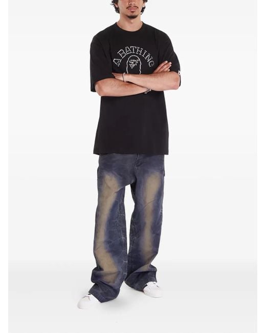 A Bathing Ape Black Studd-Embellish T-Shirt