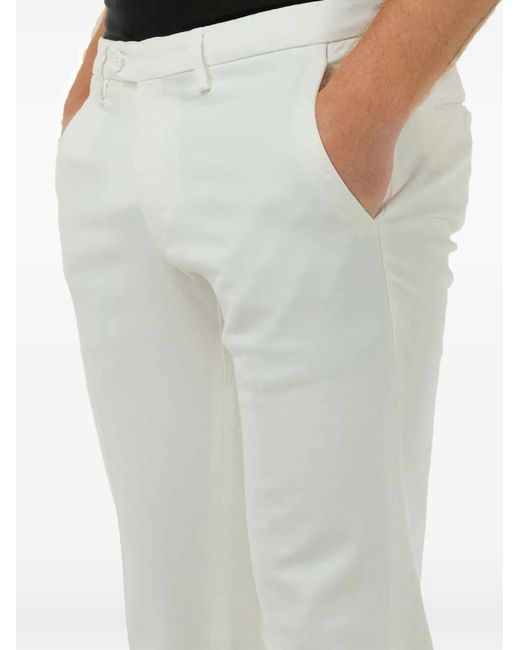 Al Duca D'aosta White Slim-Fit Tailored Trousers for men