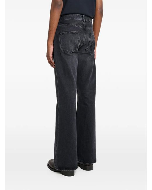 Stockholm Surfboard Club Black Five-Pocket Bootcut Jeans