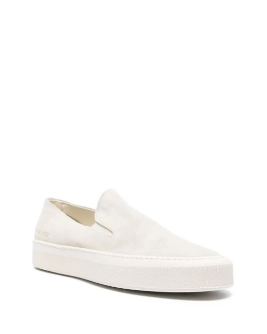 Common Projects White Suede Slip-On Sneakers for men