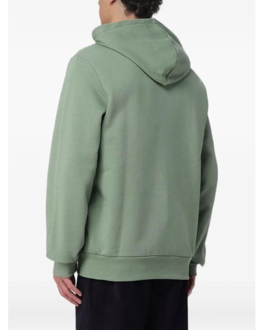 Lacoste Green Logo-Patch Zip-Fastening Hoodie for men