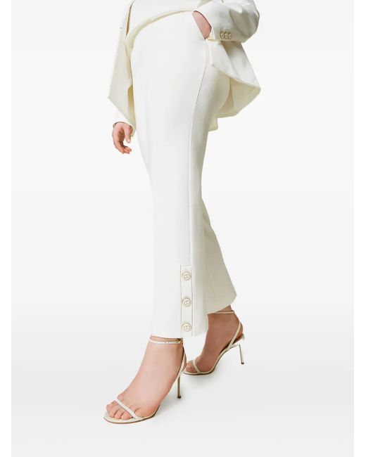 Twinset Oval Tボタン パンツ White