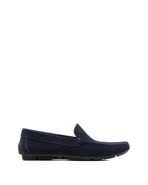Alberto Gozzi Blue Leather Loafers for men
