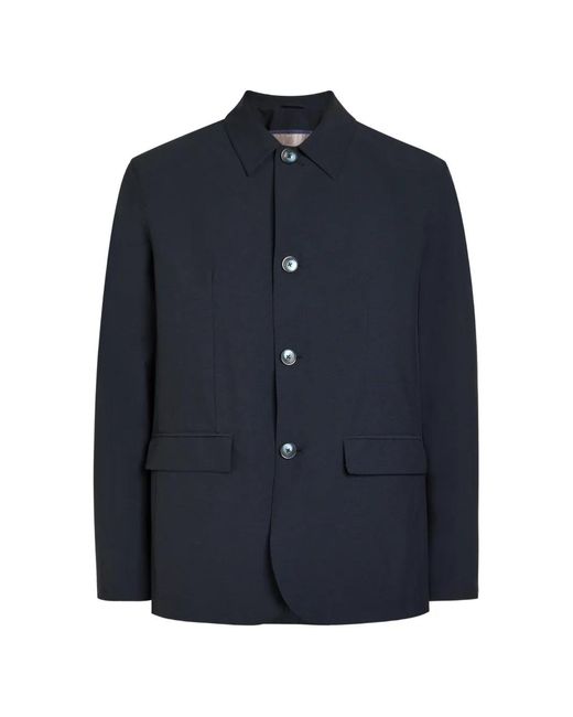 Herno Blue Single-Breasted Blazer for men