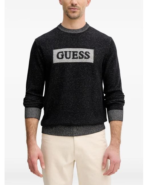 Guess Black Logo-Embellishment Sweater for men