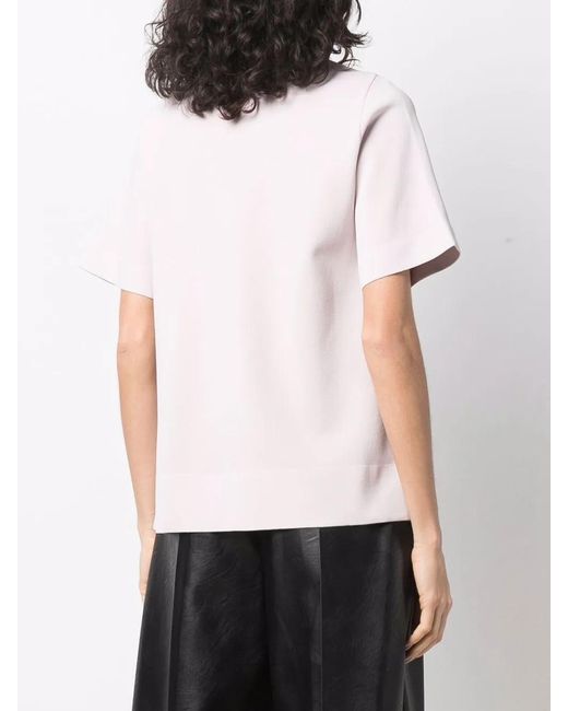 Stella McCartney Pink High-Low Hem T-Shirt