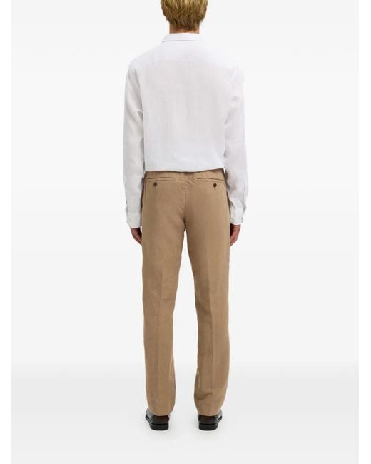 SELECTED Natural Drawstring Trousers for men