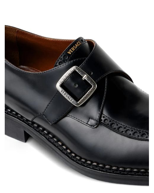 Versace Black Bretelles Primo En Cuir for men