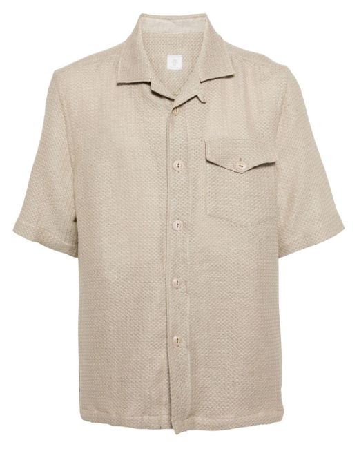 Eleventy Natural Short-sleeve Shirt for men