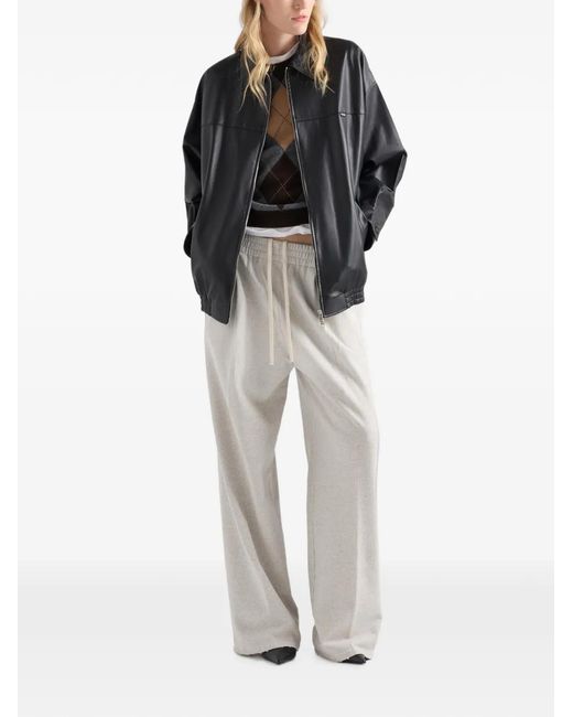 Prada Gray Nappa-Leather Jacket