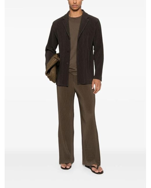 Homme Plissé Issey Miyake Black Corduroy Blazer for men